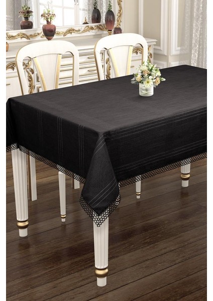 Asu 160X220 cm Tek Masa Örtüsü Siyah