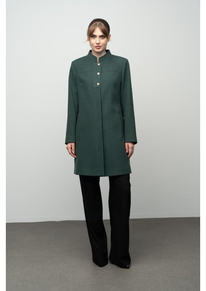 Hakim Yaka Robası Nervür Detaylı Kaban Yeşil 3034 fiyatları