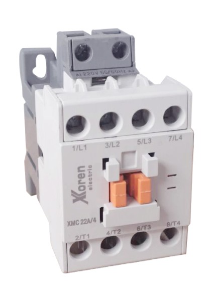 9A 4 Kutup Ac Tip 220V 4kw 1no-1nc 22 Kasa Güç Kontaktörü