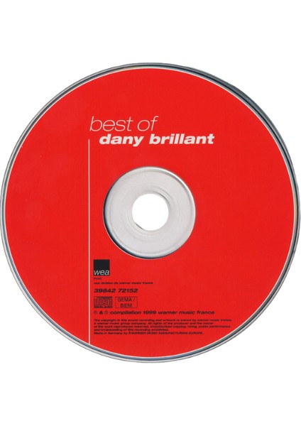 Dany Brillant – Best Of – Cd- 1999 fiyatları