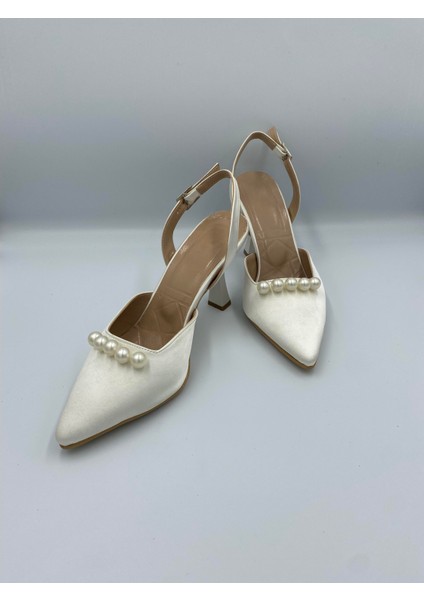 Pear Inci Detaylı 9 cm Topuklu Saten Kadın Ayakkabı fiyatları