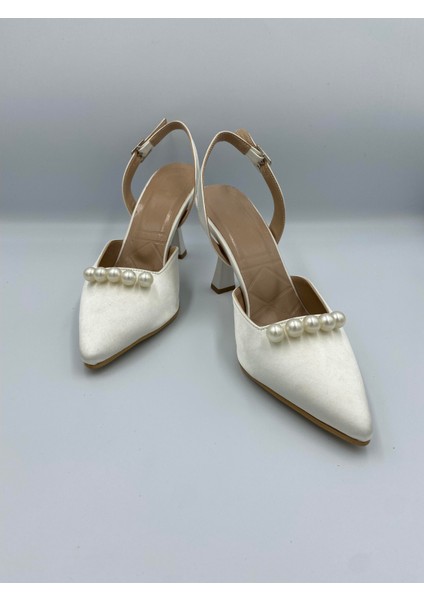 Pear Inci Detaylı 9 cm Topuklu Saten Kadın Ayakkabı modelleri