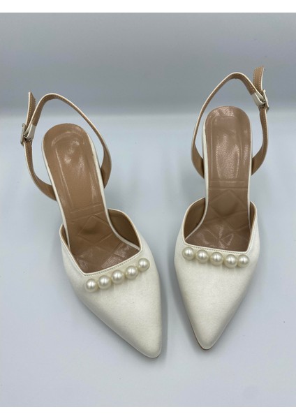 Pear Inci Detaylı 9 cm Topuklu Saten Kadın Ayakkabı fırsatları
