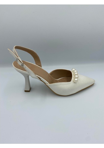 Pear Inci Detaylı 9 cm Topuklu Saten Kadın Ayakkabı indirimleri