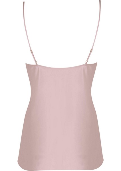 Şık Pembe Classic Pj Ipek Camisole - Agent Provocateur Siyah Astarlı Gece Kıyafeti fiyatları