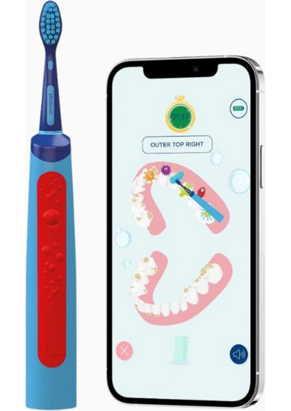 Smart Sonic Elektrikli Diş Fırçası, Mavi, Çocuklar Için