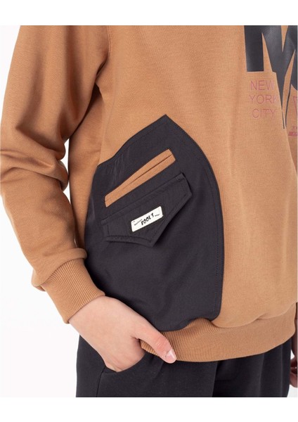 Erkek Çocuk Cep Detaylı Baskılı Eşofman Takımı M00756 fiyatları