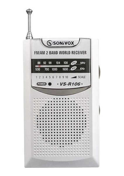 VS-R106 Analog Radyo Gümüş Renk