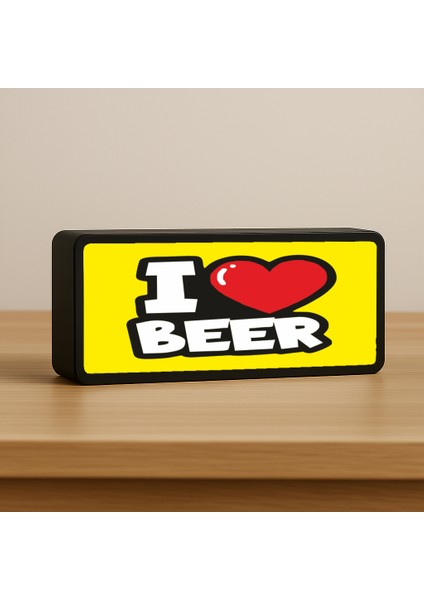 I Iove Beer LED Lamba & Masa Lambası & Gece Lambası