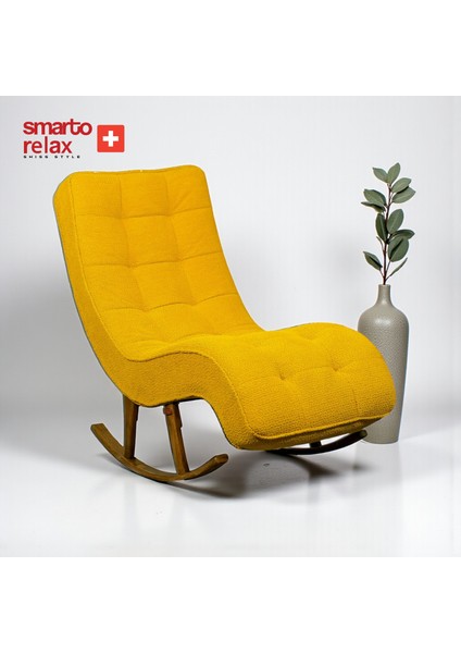 Sallanan Koltuk – Sarı Teddy Kumaş, Modern Ahşap Ayaklı Geniş Dinlenme Koltuğu 160x75 fiyatları