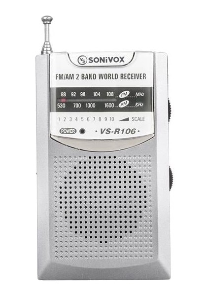 VS-R106 Analog Radyo Gri Renk