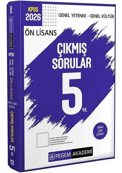 Pegem 2026 Kpss Ön Lisans Çıkmış Sorular Son 5 Yıl Çözümlü