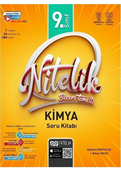Nitelik 2026 9. Sınıf Kimya Beceri Temelli Soru Kitabı