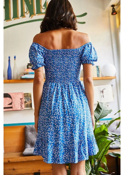 Kadın Çıtır Desen Dar Kalıp Gipeli Kısa %100 Pamuk Viskon Elbise indirimleri