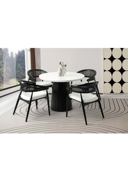 Mobilgen (Sadece Masa) Beyaz Piramit Ayak Orkide HG Masa