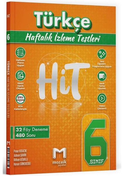Mozaik 2026 6. Sınıf Türkçe Hit Haftalık Izleme Testleri Yeni Maarif Model