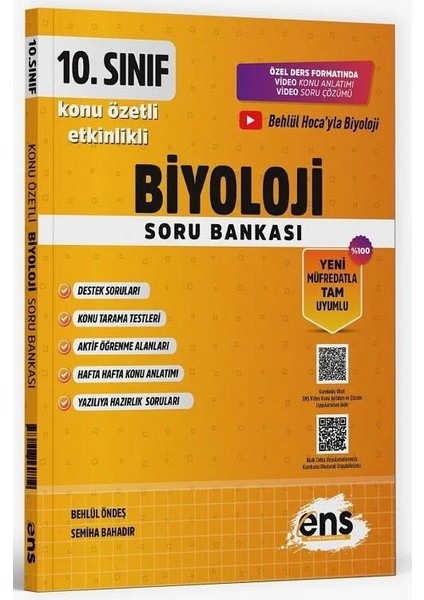 Ens 2026 10. Sınıf Biyoloji Soru Bankası Yeni Maarif Modele Uygun