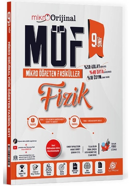 Orijinal 2026 9. Sınıf Fizik Möf Mikro Öğreten Fasiküller