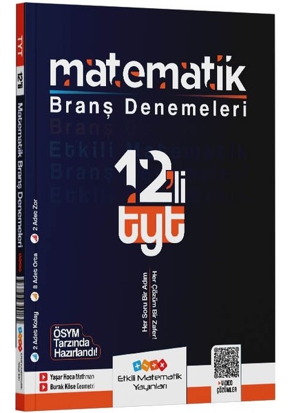 Etkilimatematik 2026 Yks Tyt Matematik 12 Deneme Çözümlü