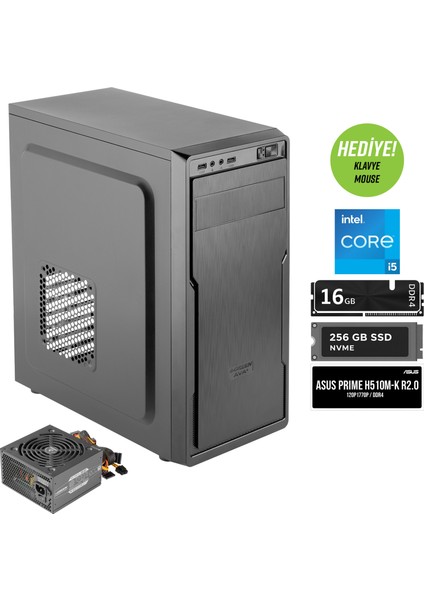 Ava Plus Intel I5 11400 Işlemci 16GB Ddr4 Ram 256GB M2 SSD Freedos Masaüstü Bilgisayar