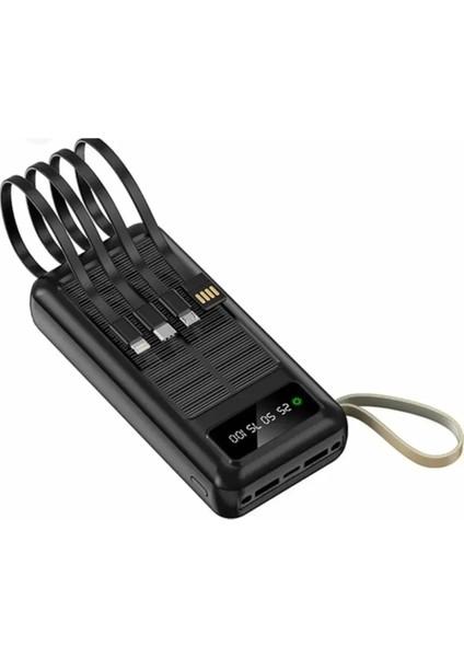 Solar 20.000 Mah Güneş Enerjili LED Işıklı Powerbank Şarj Aleti 2x USB Çıkışlı Çoklu Kablolu fiyatları