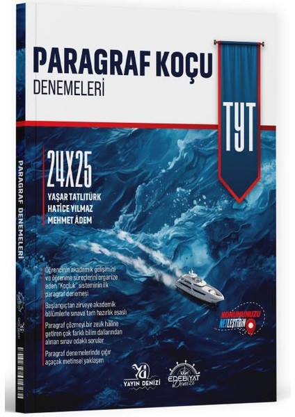 Edebiyatdenizi 2026 Yks Tyt Paragraf Koçu 24X25 Denemeleri