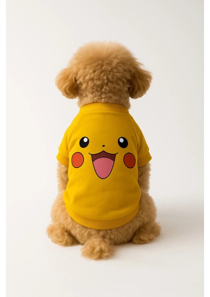 Kedi ve Köpek Kıyafeti & Elbisesi - Sarı Sweatshirt Pikachu