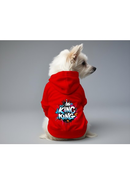 Kedi ve Köpek Kıyafeti & Elbisesi - Kırmızı Hoodie King
