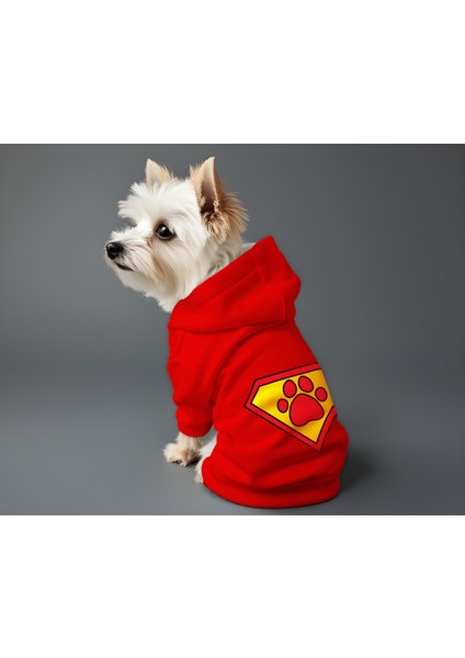 Kedi ve Köpek Kıyafeti & Elbisesi - Kırmızı Hoodie Super Paw fiyatları