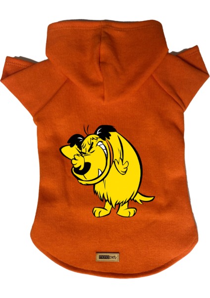 Kapişonlu Polar Sweatshirt Köpek ve Kedi Kıyafeti & Elbisesi - Turuncu Rabugento