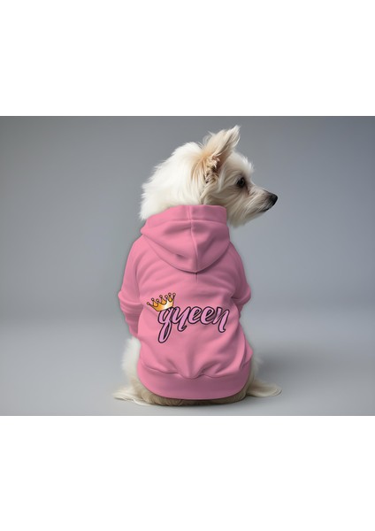 Kedi ve Köpek Kıyafeti & Elbisesi - Pembe Hoodie Queen