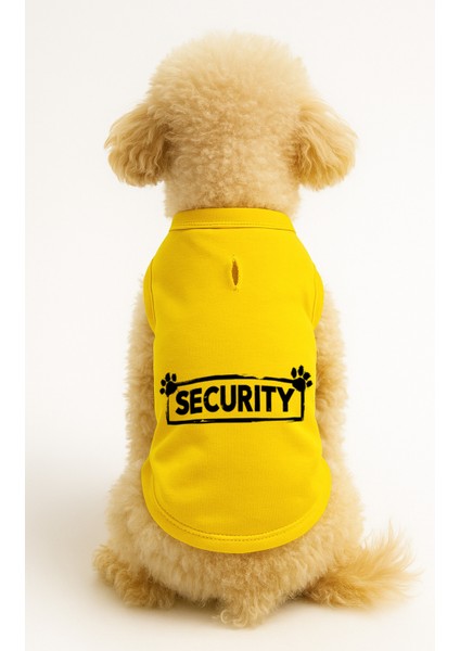 Kedi ve Köpek Kıyafeti & Elbisesi - Sarı Security Atlet