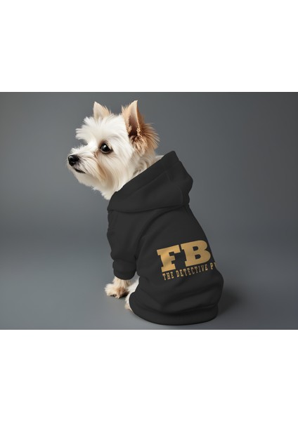 Kedi ve Köpek Kıyafeti & Elbisesi - Siyah Hoodie Fbı fiyatları
