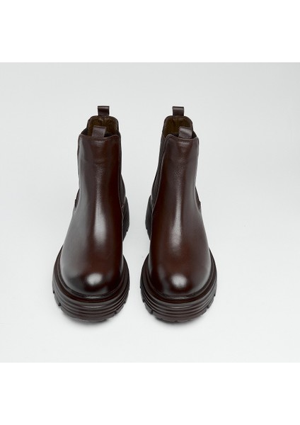 Hakiki Deri Kısa Topuklu Kadın Bot modelleri