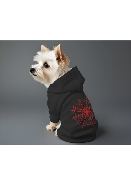 Kedi ve Köpek Kıyafeti & Elbisesi - Siyah Hoodie Örümcek fiyatları