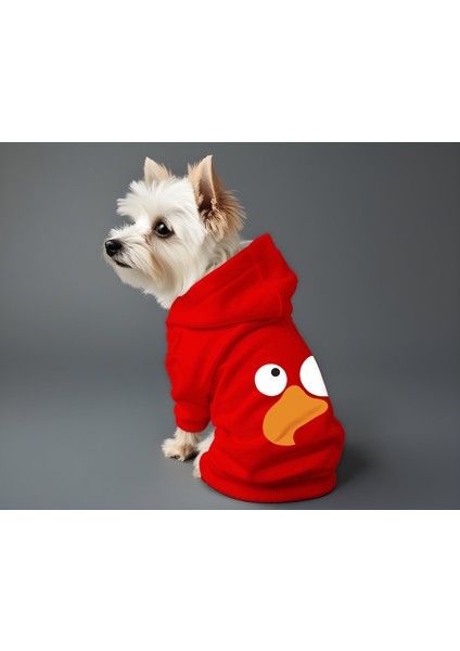 Kedi ve Köpek Kıyafeti & Elbisesi - Kırmızı Hoodie Vektör Kuş fiyatları