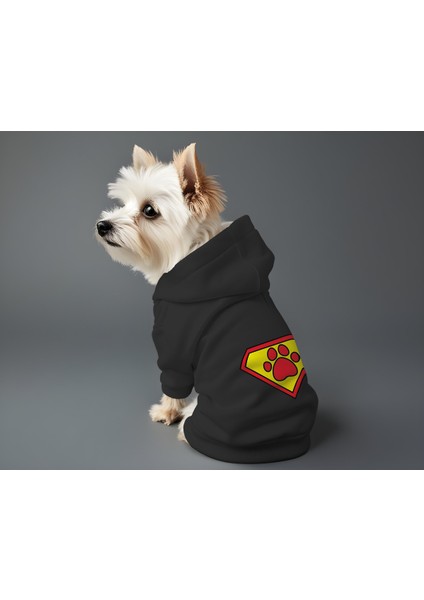 Kedi ve Köpek Kıyafeti & Elbisesi - Siyah Hoodie Super Paw fiyatları