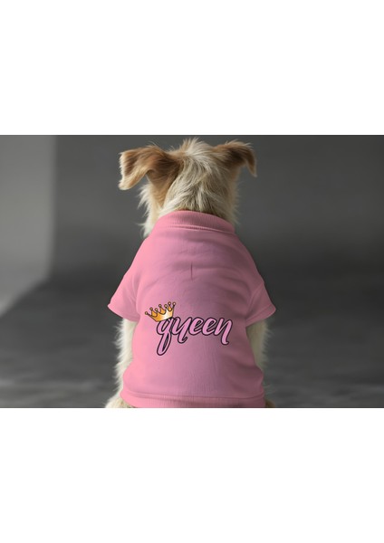 Kedi ve Köpek Kıyafeti & Elbisesi - Pembe Sweatshirt Queen