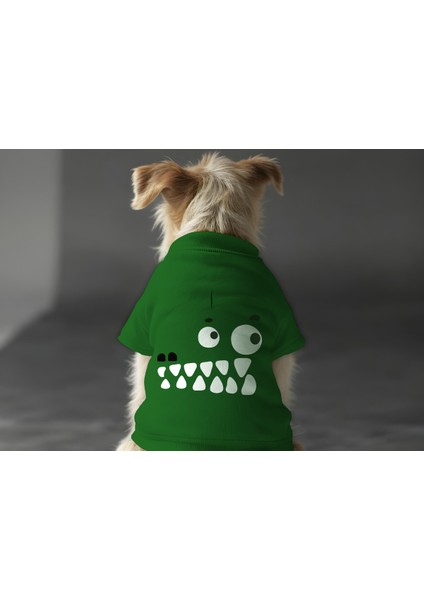 Kedi ve Köpek Kıyafeti & Elbisesi - Yeşil Sweatshirt Vektör Timsah