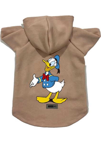 Kapişonlu Polar Sweatshirt Köpek ve Kedi Kıyafeti & Elbisesi - Bej Donald