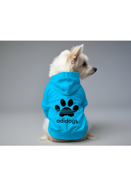 Kedi ve Köpek Kıyafeti & Elbisesi - Mavi Hoodie Adidog