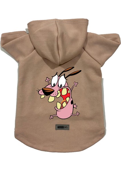 Kapişonlu Polar Sweatshirt Köpek ve Kedi Kıyafeti & Elbisesi - Bej Courage