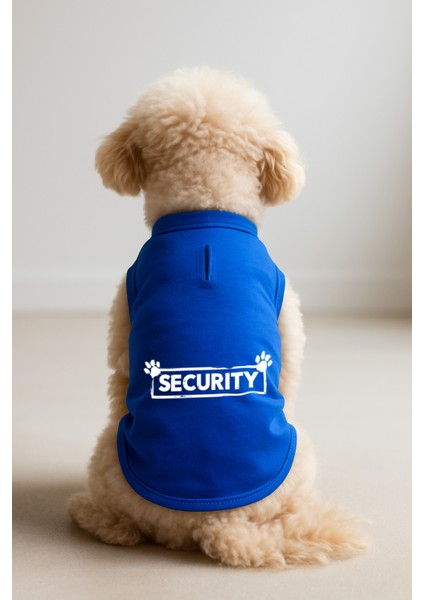 Kedi ve Köpek Kıyafeti & Elbisesi - Saks Mavi Security Atlet