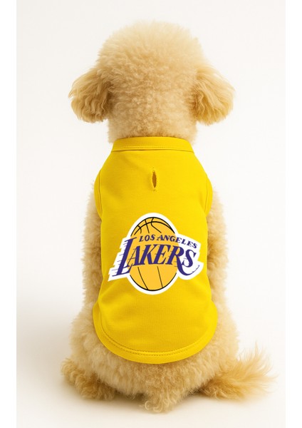 Kedi ve Köpek Kıyafeti & Elbisesi - Sarı Los Angeles Lakers Atlet