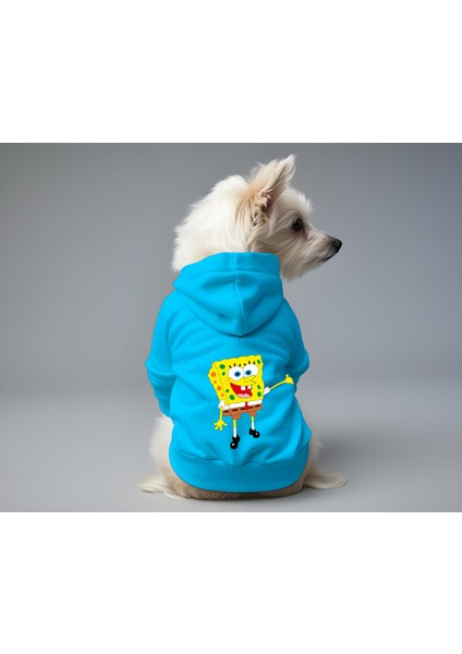Kedi ve Köpek Kıyafeti & Elbisesi - Mavi Hoodie Süner Bob