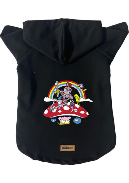 Kapişonlu Polar Sweatshirt Köpek ve Kedi Kıyafeti & Elbisesi - Siyah City 30