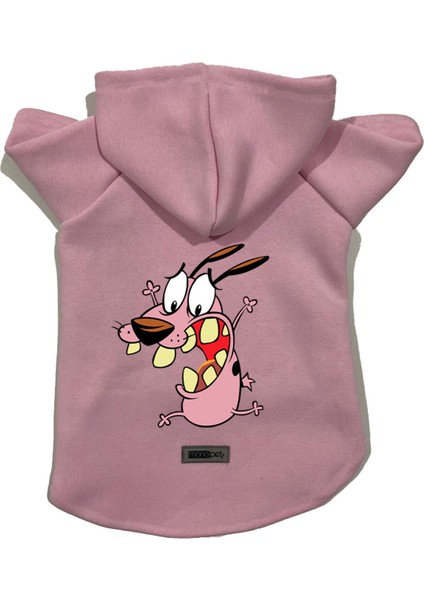 Kapişonlu Polar Sweatshirt Köpek ve Kedi Kıyafeti & Elbisesi - Pembe Courage