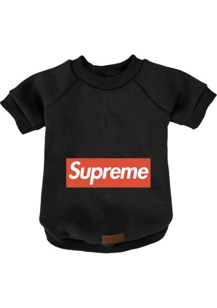 Kedi ve Köpek Kıyafeti & Elbisesi - Siyah Sweatshirt Supreme fiyatları
