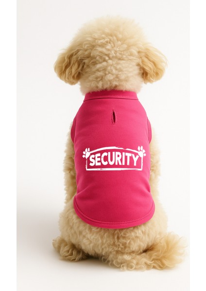 Kedi ve Köpek Kıyafeti & Elbisesi - Pembe Security Atlet