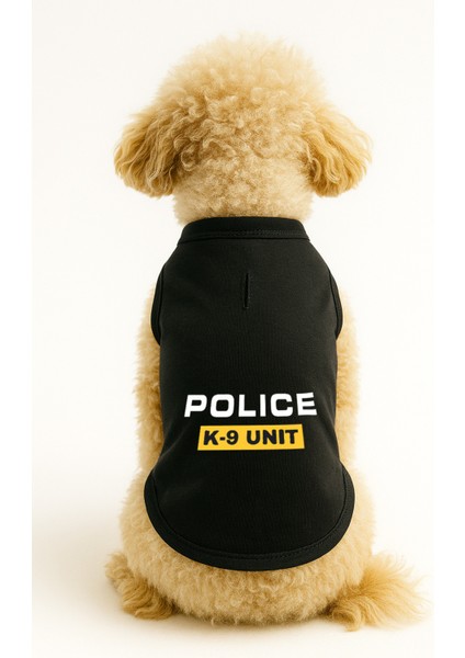 Kedi ve Köpek Kıyafeti & Elbisesi - Siyah Police K-9 Unit Atlet